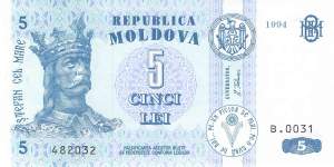 Moldova 5 Lei 1994 p.9a